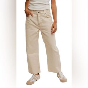 We The Free Womens Cream size 30 Deep Trance Mid Rise Dropped Boyfriend Pants